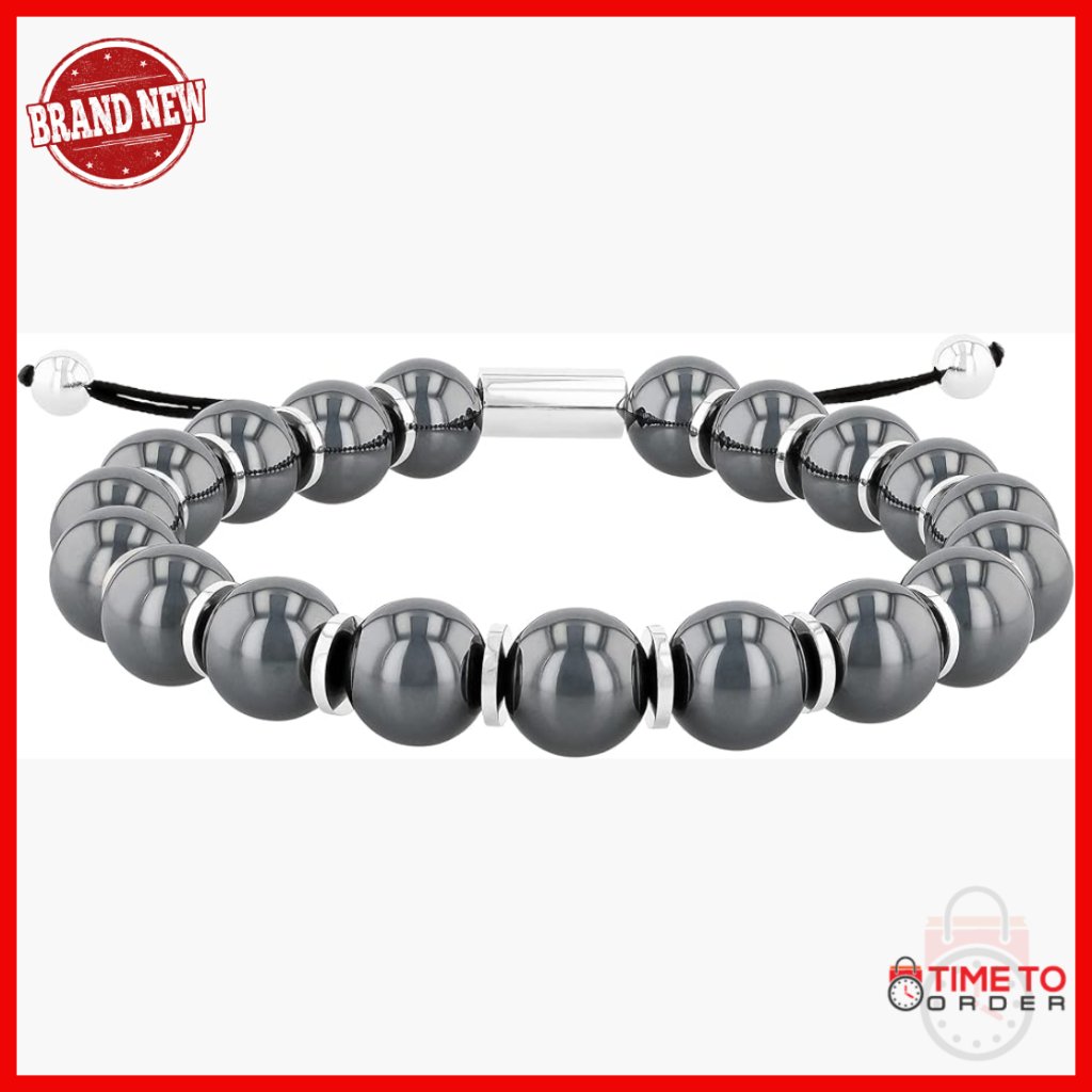 Men's Stainless Steel Adjustable Bolo Bracelet - Hypoallergenic Modern Style